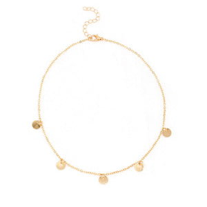 Round Sequins Choker Chain Necklace