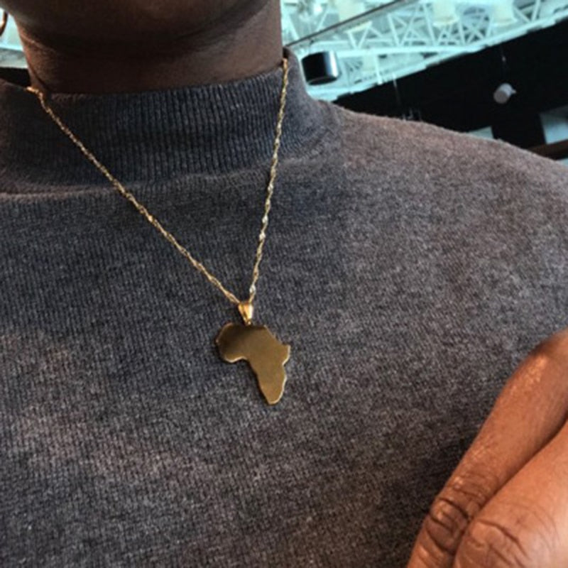 Classic Africa Map Necklace