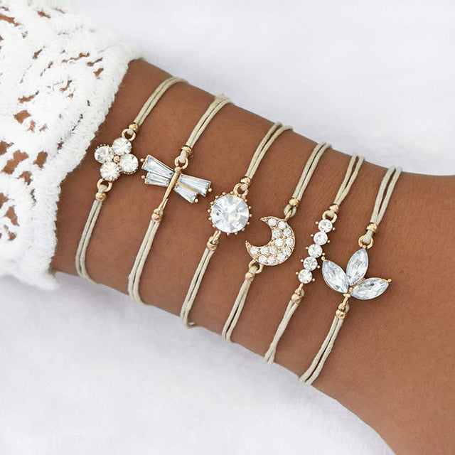 Set 6Pcs/Lot High Quality Charm Beads Bracelet