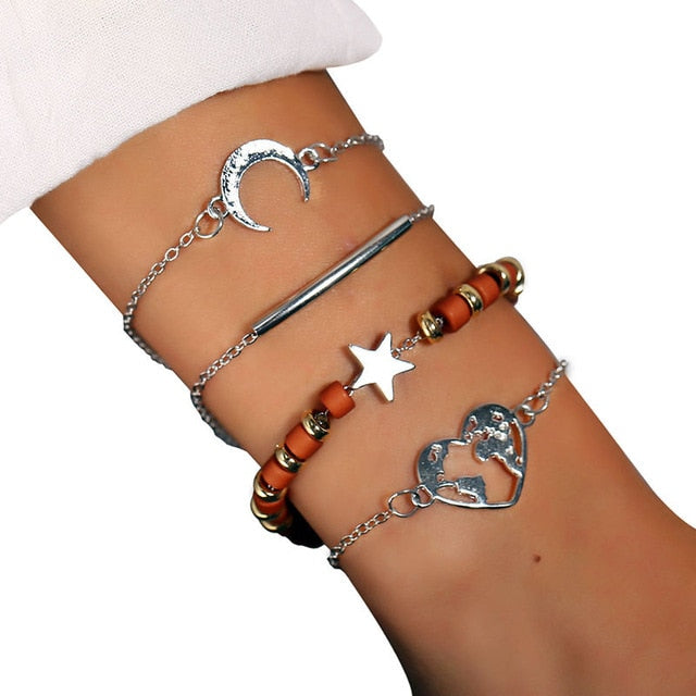 Set 6Pcs/Lot High Quality Charm Beads Bracelet