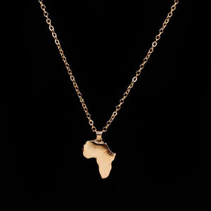 Classic Africa Map Necklace