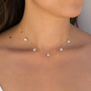 Round Sequins Choker Chain Necklace