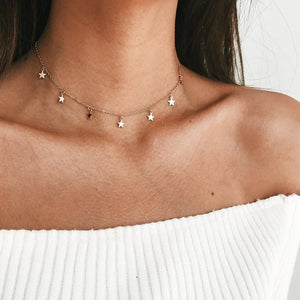Round Sequins Choker Chain Necklace