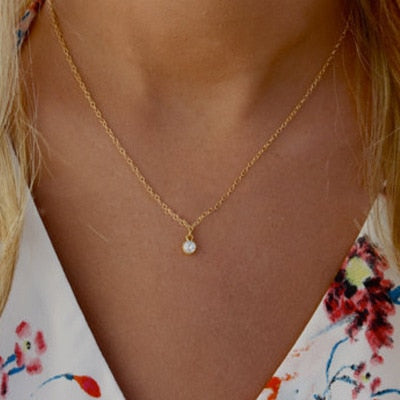 Round Sequins Choker Chain Necklace
