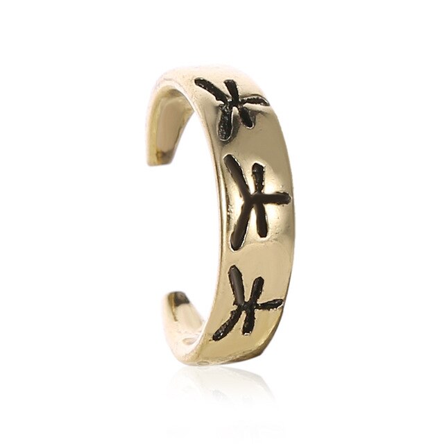 Sliver Gold Color Star Shape Long Earcuff
