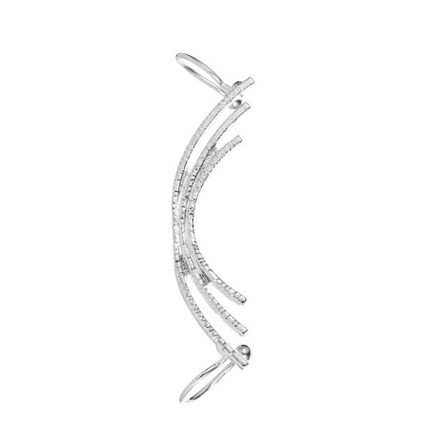 Sliver Gold Color Star Shape Long Earcuff