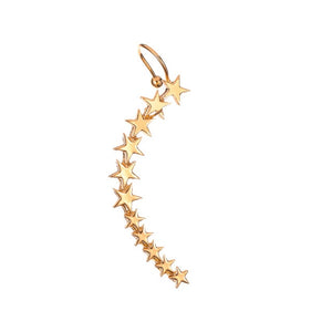 Sliver Gold Color Star Shape Long Earcuff