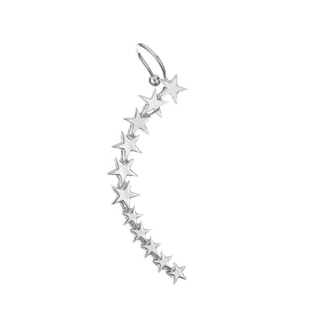 Sliver Gold Color Star Shape Long Earcuff
