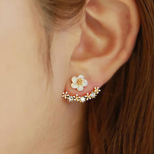 Minimalist Flower Hanging Earrings