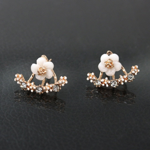 Minimalist Flower Hanging Earrings