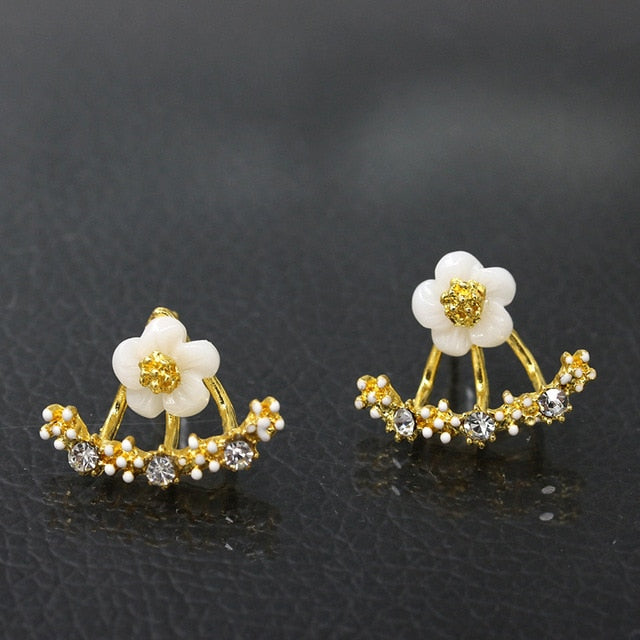 Minimalist Flower Hanging Earrings