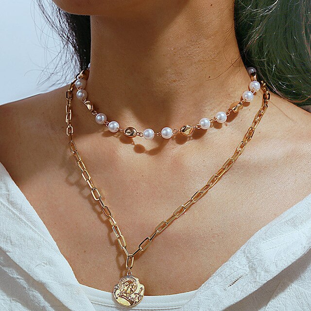 Gold Color Choker Necklace