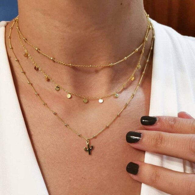 Gold Color Choker Necklace