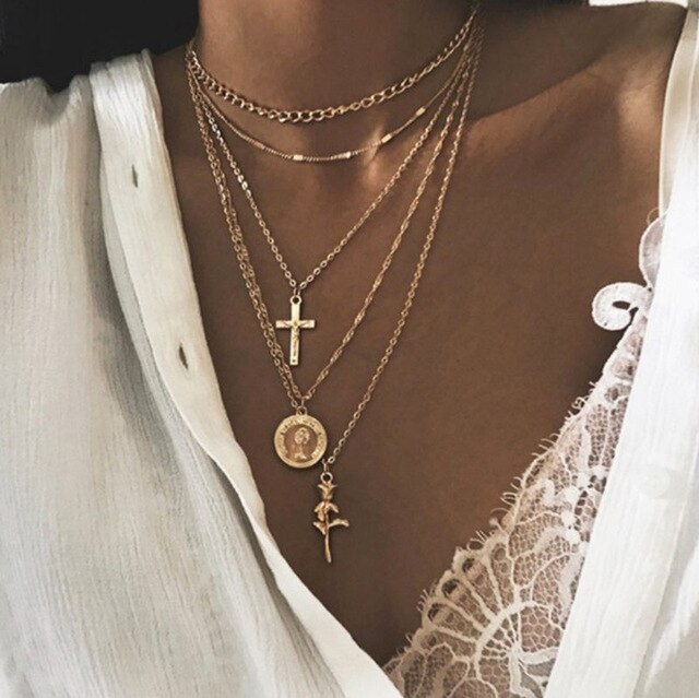 Gold Color Choker Necklace