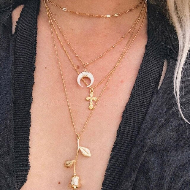 Gold Color Choker Necklace
