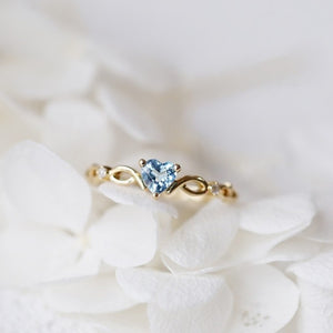 Crystal Twist Classical Heart Rings