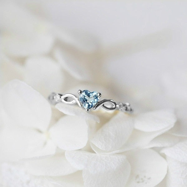 Crystal Twist Classical Heart Rings