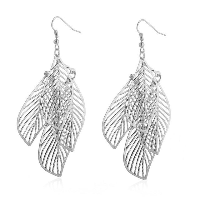 Stainless Steel Butterfly Drop Earrings