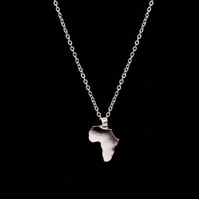 World Map Round Pendant Long Chain Necklace