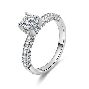Rose Gold 2cts AAA Zircon Engagement Wedding Ring