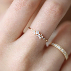 Rose Gold 2cts AAA Zircon Engagement Wedding Ring