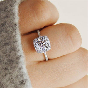 Rose Gold 2cts AAA Zircon Engagement Wedding Ring