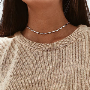Trendy Tiny Heart Choker Neckalce