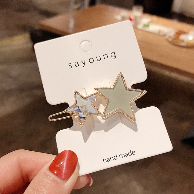 Round Star Hair Clips