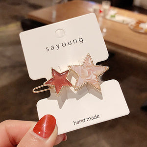 Round Star Hair Clips