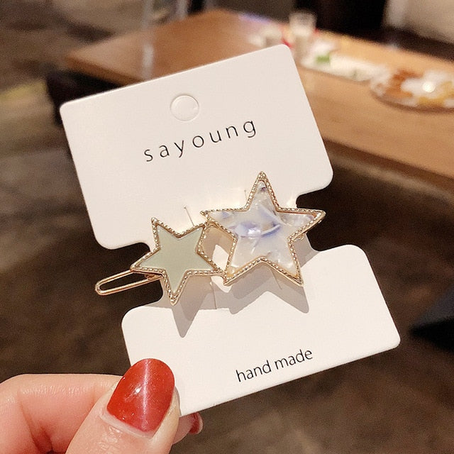 Round Star Hair Clips
