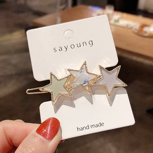 Round Star Hair Clips