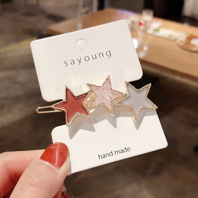 Round Star Hair Clips