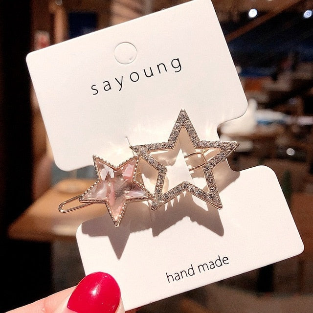 Round Star Hair Clips