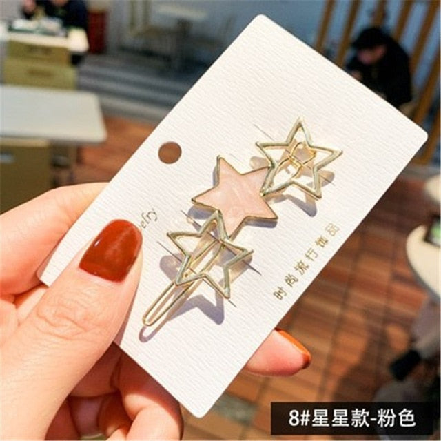 Round Star Hair Clips
