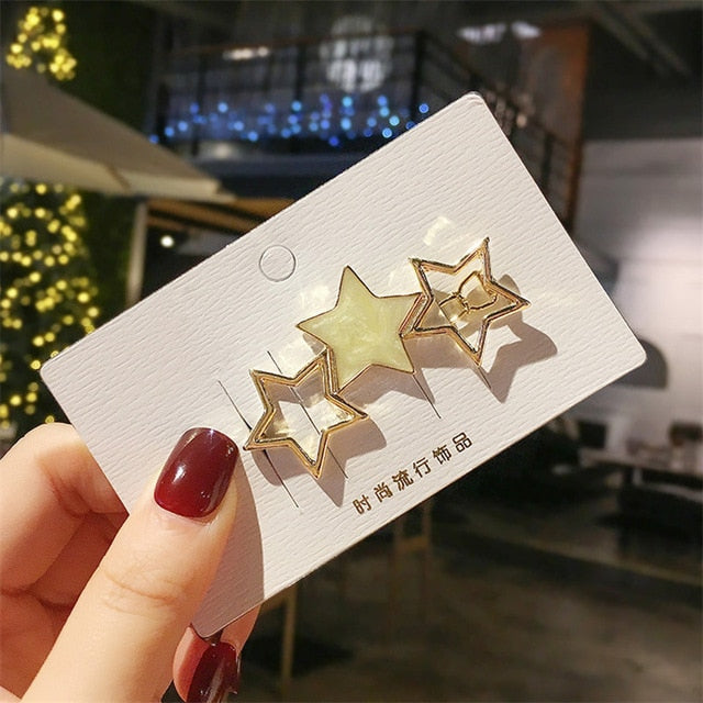 Round Star Hair Clips