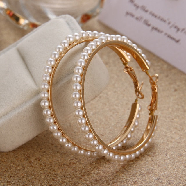 Simulated Pearl Earrings
