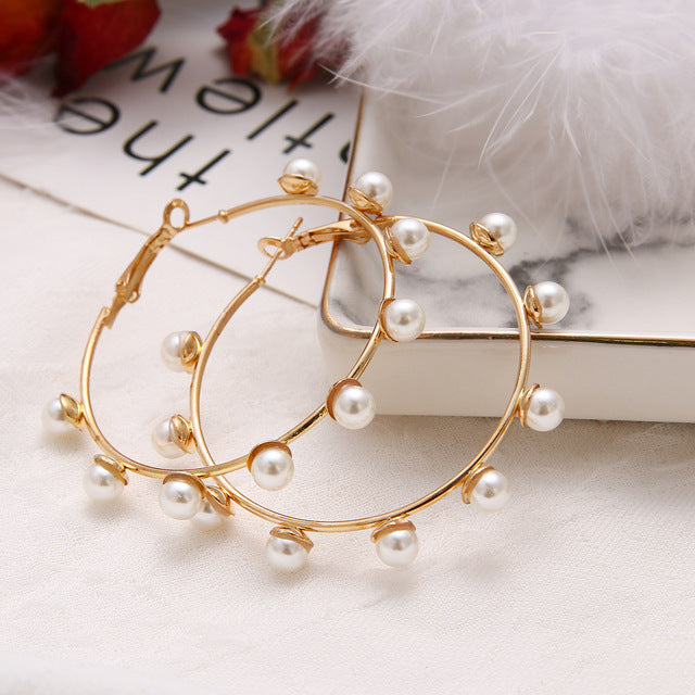 Simulated Pearl Earrings