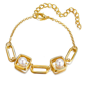 5PCs Gold Chain Bracelets Set