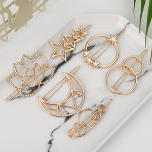 Moon Circle Geometric Hair Clip