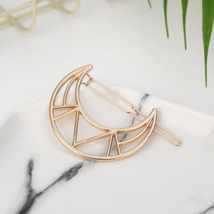 Moon Circle Geometric Hair Clip