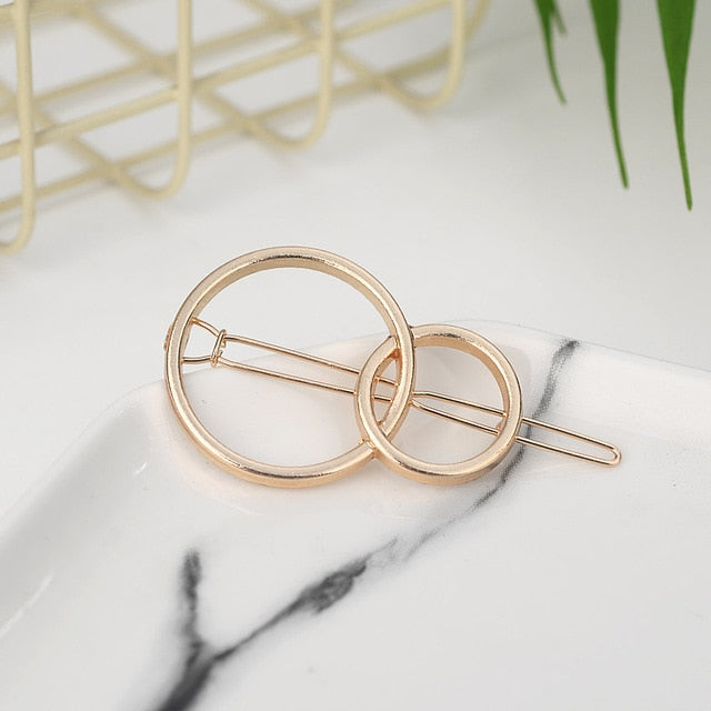 Moon Circle Geometric Hair Clip