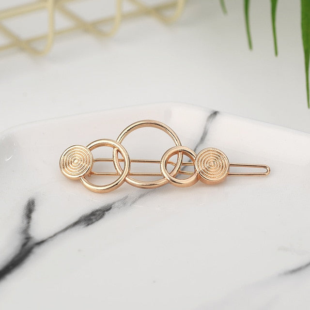 Moon Circle Geometric Hair Clip