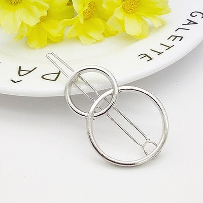 Moon Circle Geometric Hair Clip