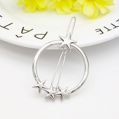 Moon Circle Geometric Hair Clip