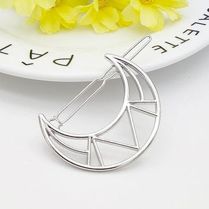 Moon Circle Geometric Hair Clip