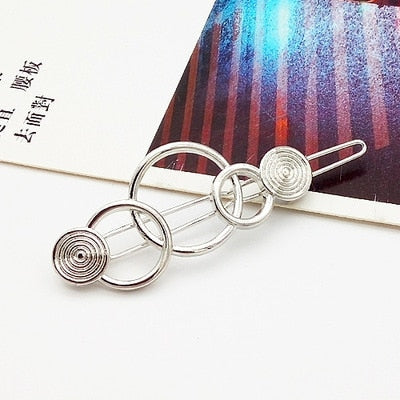 Moon Circle Geometric Hair Clip