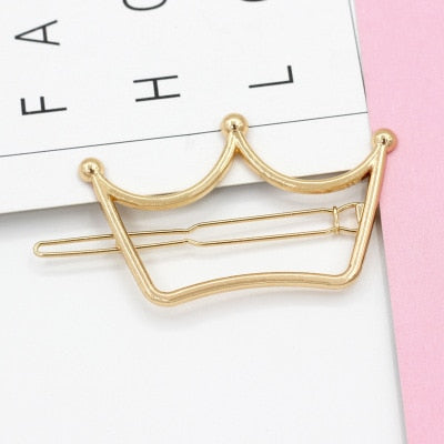 Moon Circle Geometric Hair Clip