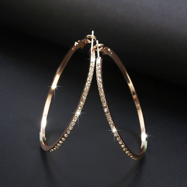 Super Crystal Big Hoop Earrings