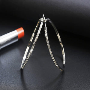 Super Crystal Big Hoop Earrings