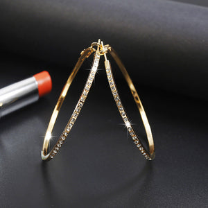 Super Crystal Big Hoop Earrings